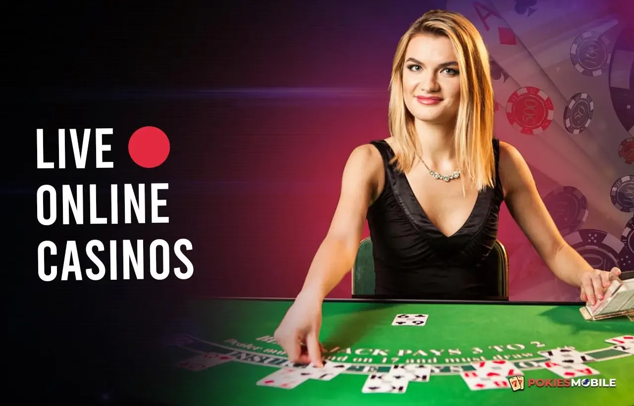 Meja kasino live dengan dealer dan tampilan permainan real-time